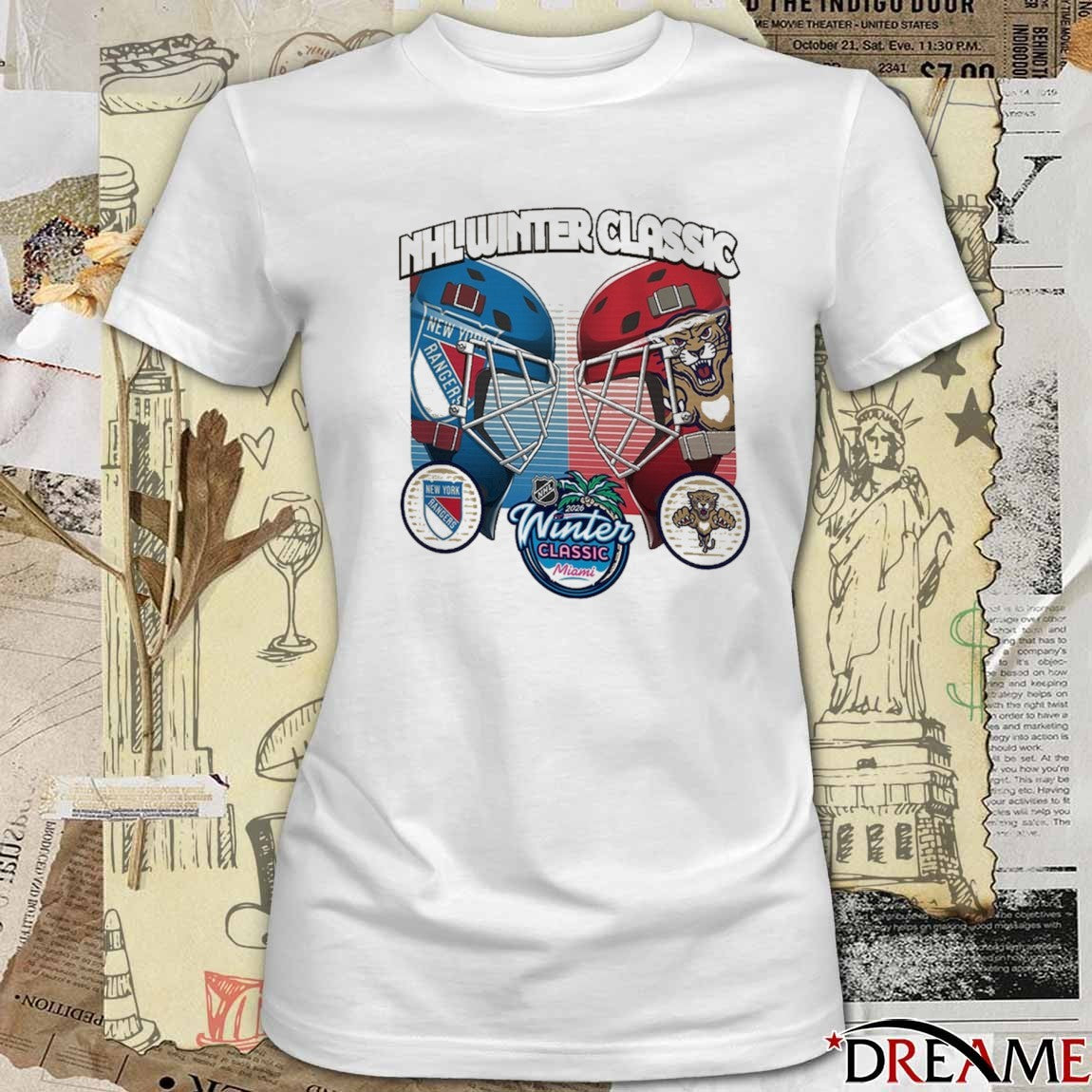 2026 NHL Winter Classic Matchup Florida Panthers vs. New York Rangers Outerstuff Natural t-t-shirt