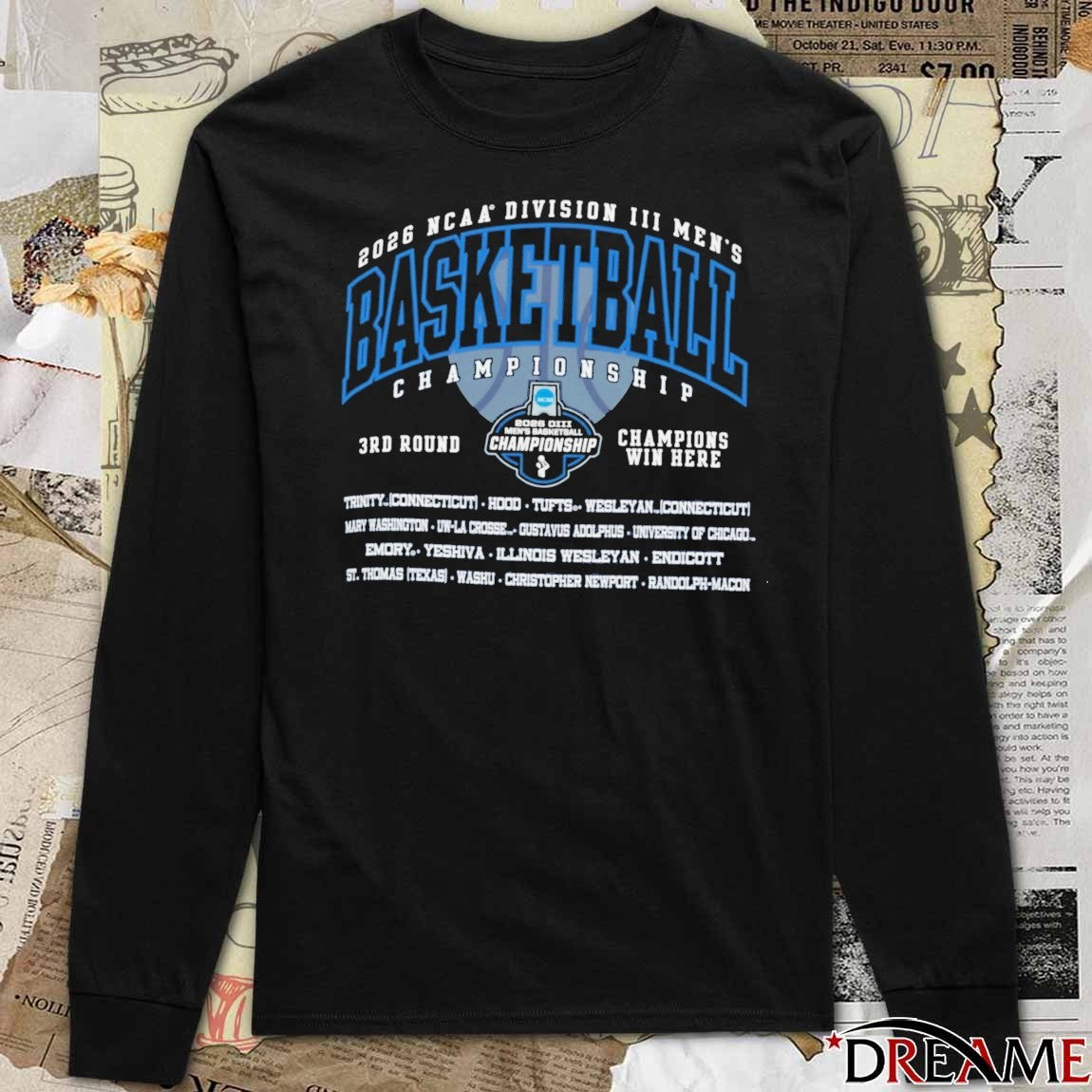 2026 Ncaa Division Iii Men’s Basketball Championship Tournament All Names Team t-shirt