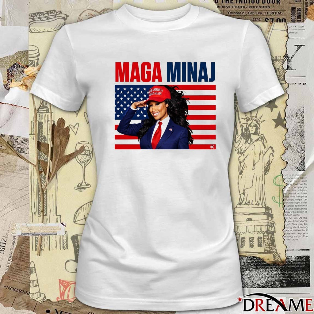 2026 Nicki Minaj MAGA Make America Great Again USA Flag t-shirt