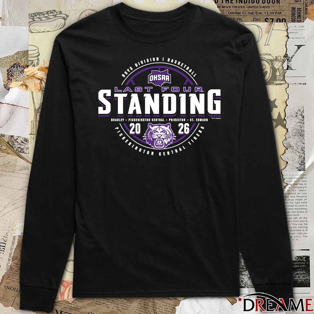 2026 OHSAA Boys Basketball D1 Last Four Standing Pickerington Central Tigers t-shirt