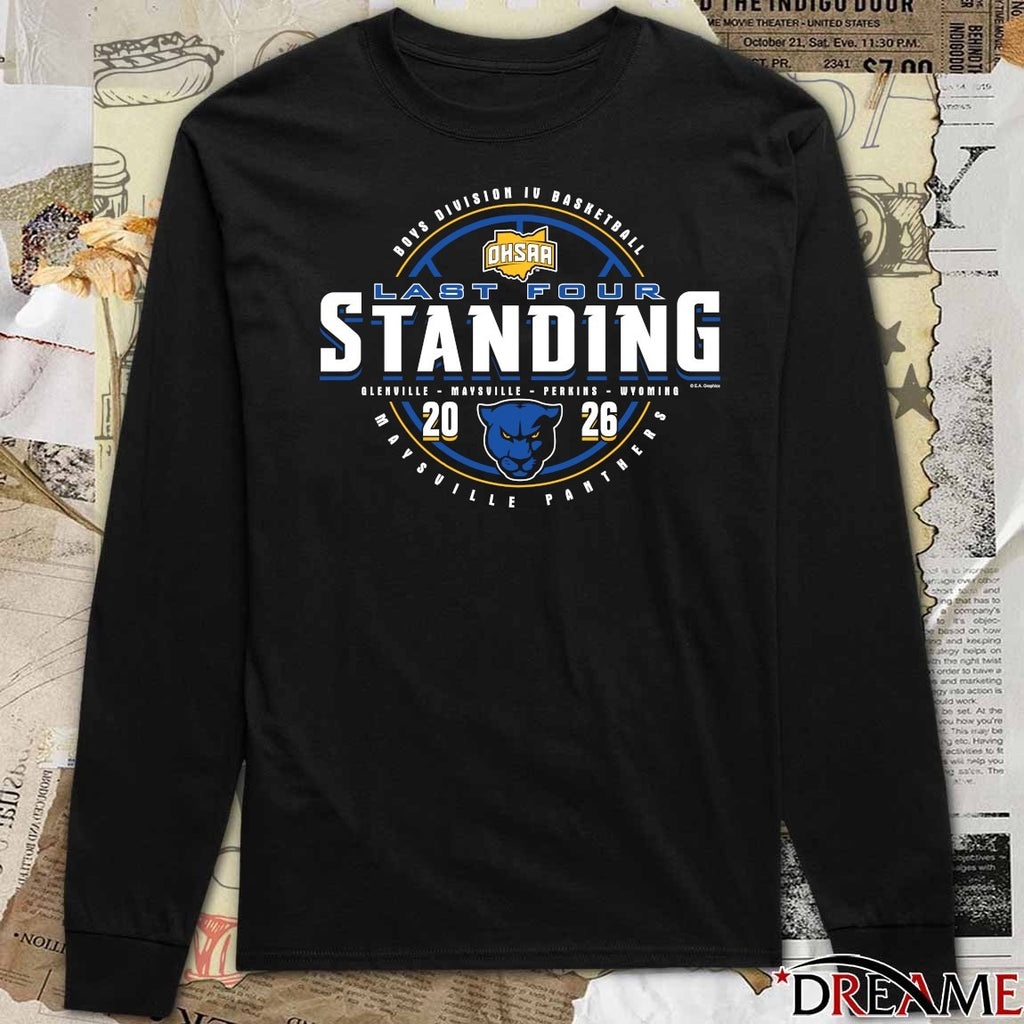 2026 OHSAA Boys Basketball D4 Last Four Standing Maysville Panthers t-shirt