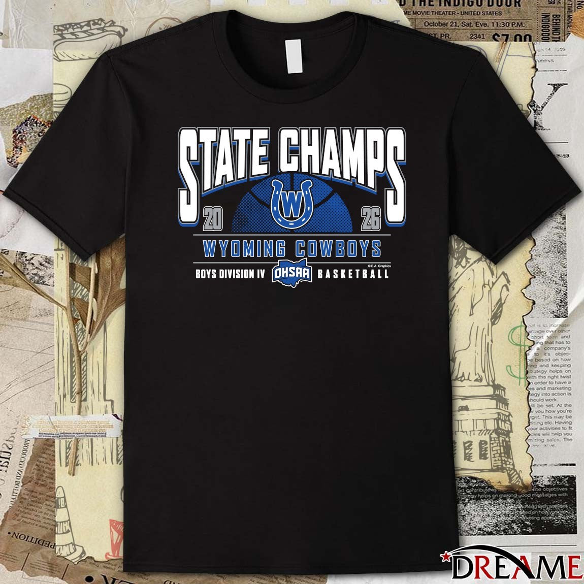 2026 OHSAA Boys Basketball D4 State Champions Wyoming Cowboys t-shirt
