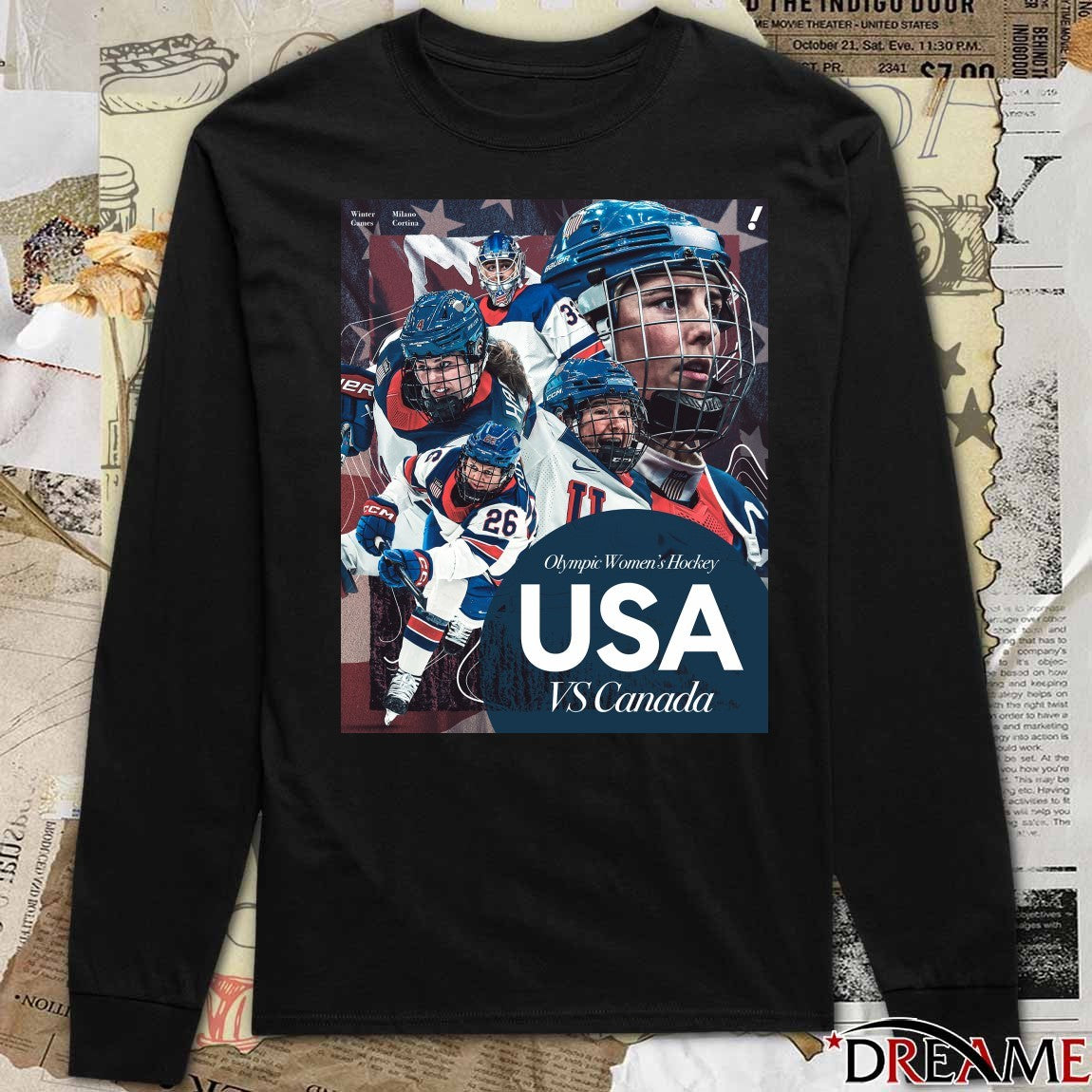 2026 Olympic Women’s Hockey Team USA Vs Team Canada Poster t-shirt