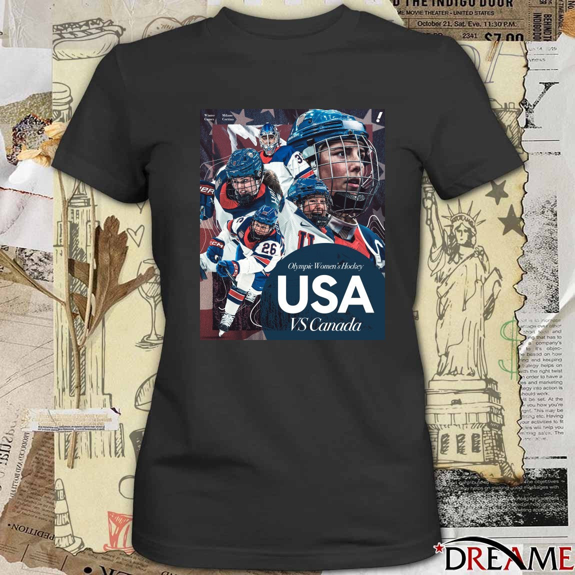 2026 Olympic Women’s Hockey Team USA Vs Team Canada Poster t-shirt