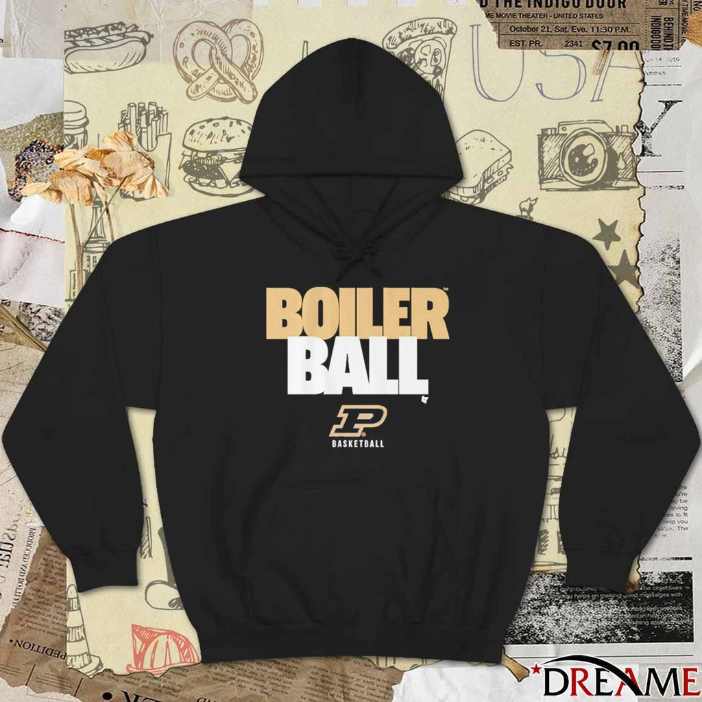 2026 Purdue Boilermakers Basketball Boiler Ball Text Stack t-shirt
