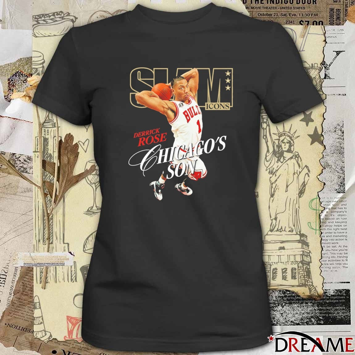 2026 Slam Icons Legend Derrick Rose Bulls Chicago’s Son t-shirt