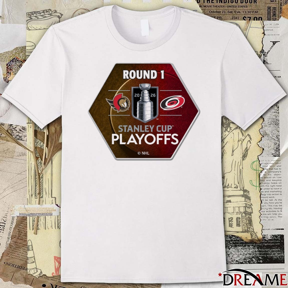 2026 Stanley Cup Playoffs Aminco R1 Matchup Ottawa Senators Vs Carolina Hurricanes t-shirt