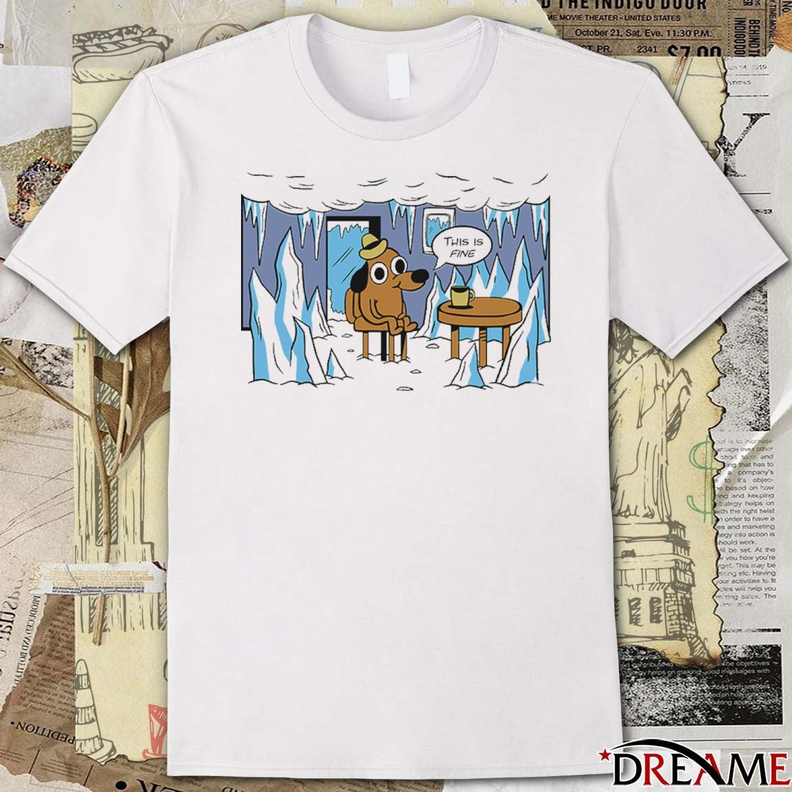 2026 This Is Fine, Everything is Frozen t-shirt