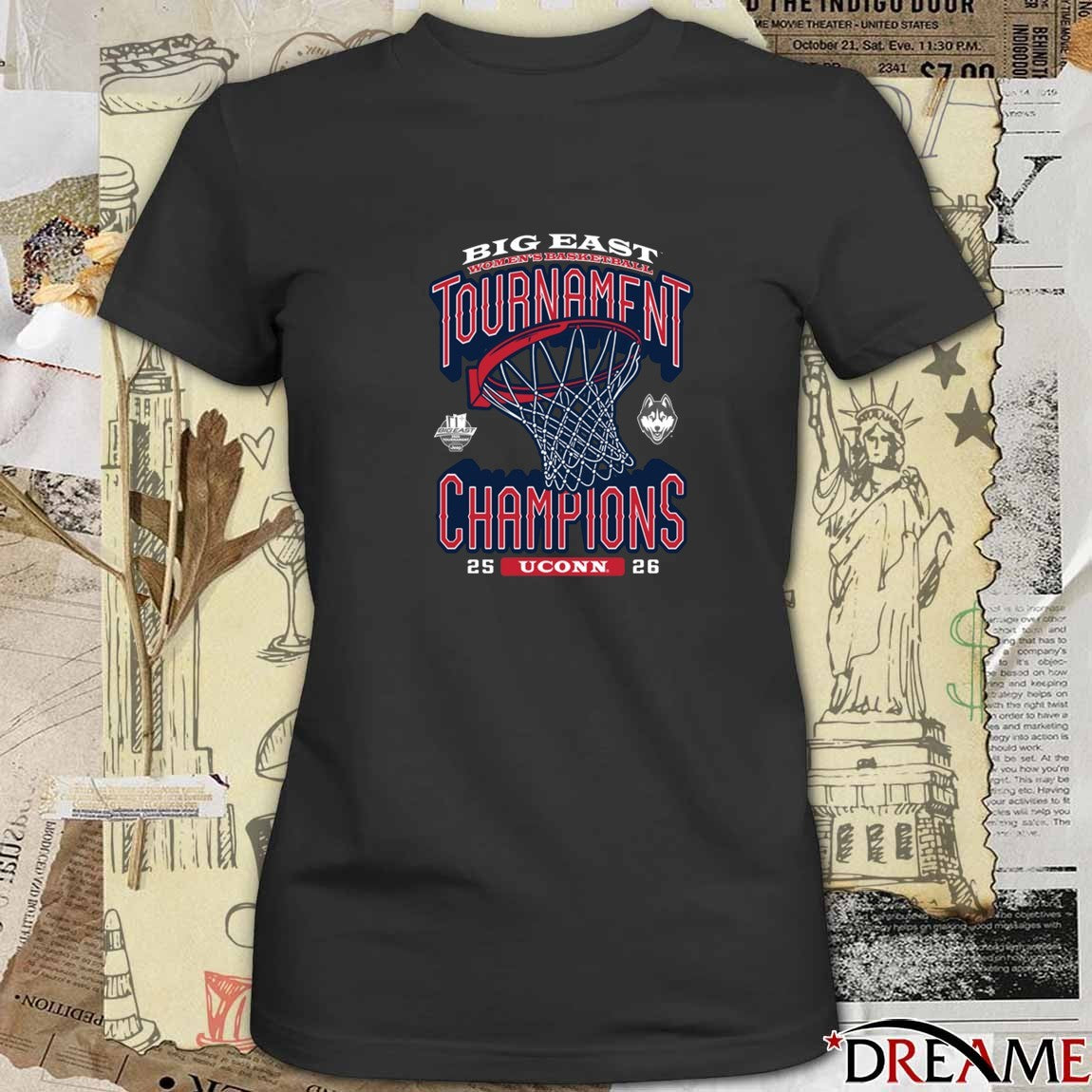 2026 UConn Huskies Women’s Basketball Big East Tournament Champions Locker Room t-shirt