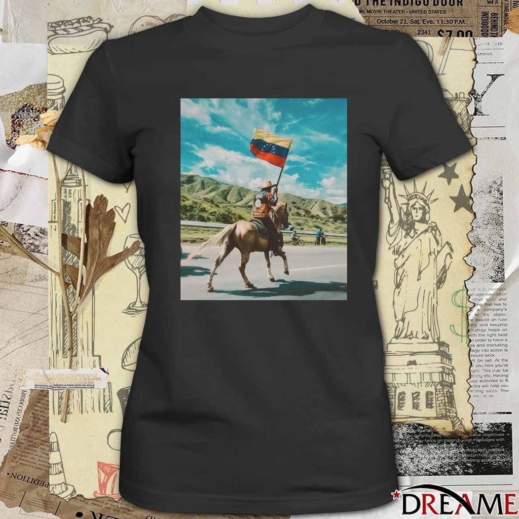 2026 Venezuelan man riding a horse – Free Venezuela t-shirt