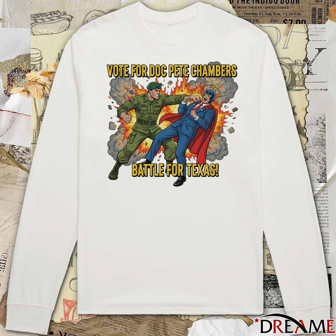 2026 Vote For Doc Pete Chambers Battle For Texas t-shirt