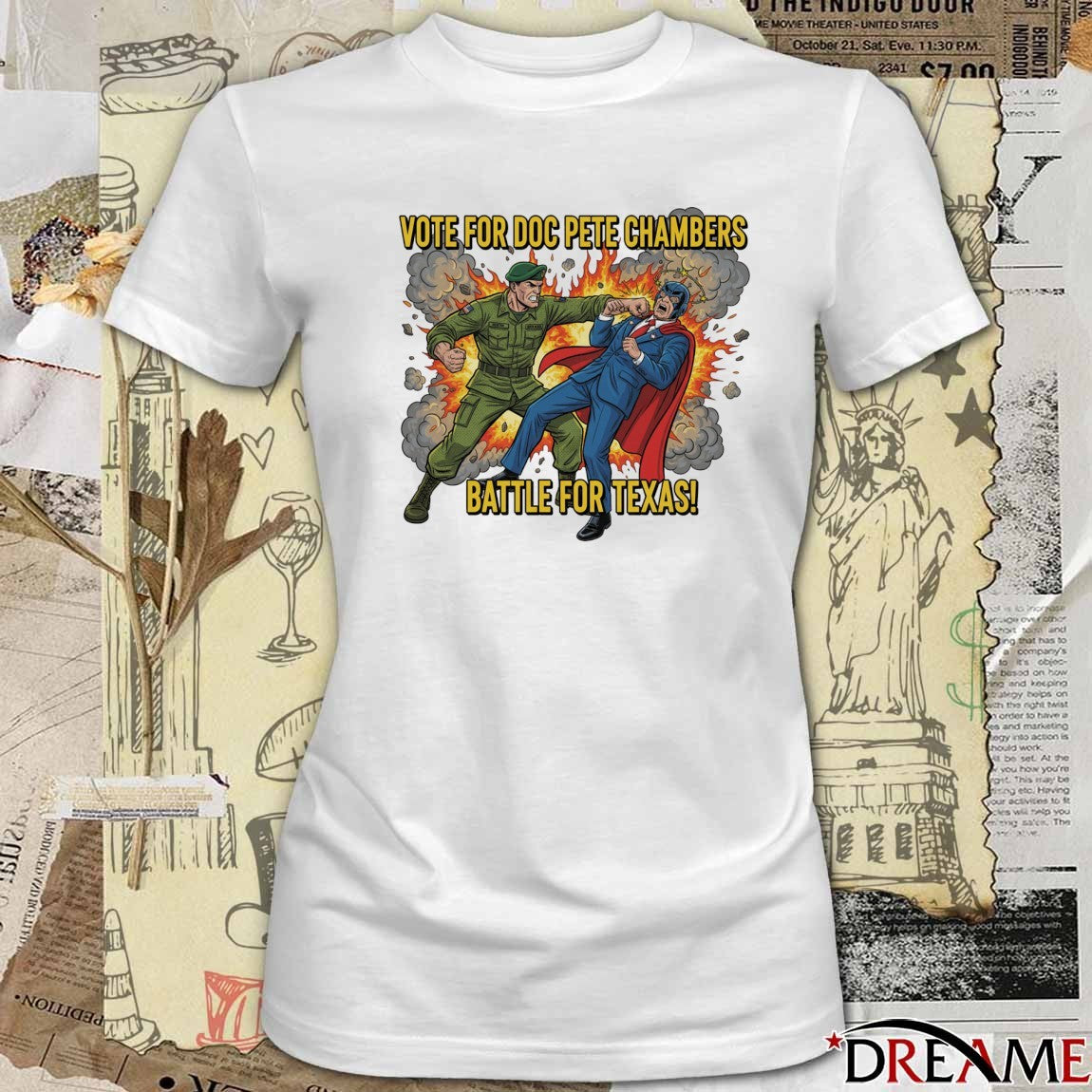 2026 Vote For Doc Pete Chambers Battle For Texas t-shirt