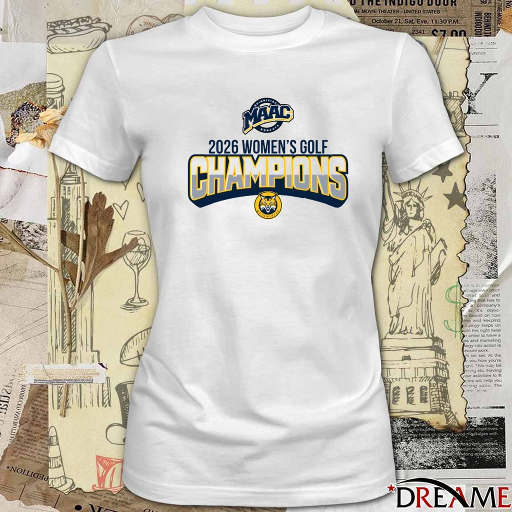 2026 Women’s Golf Champions MAAC Quinnipiac University t-shirt