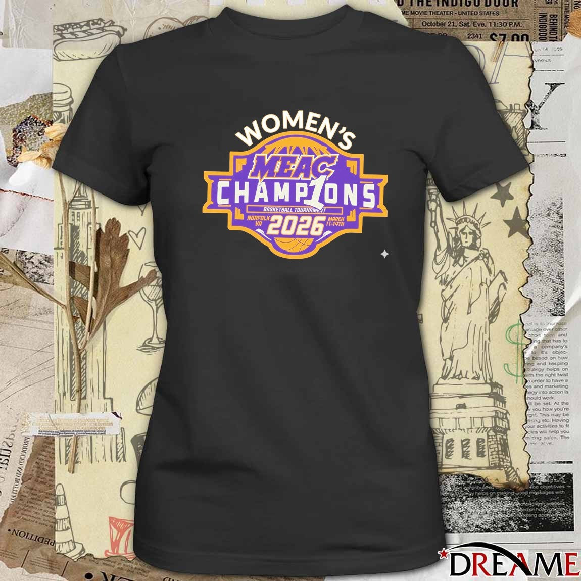 2026 Women’s MEAC Championship Basketball Tournament Logo t-shirt