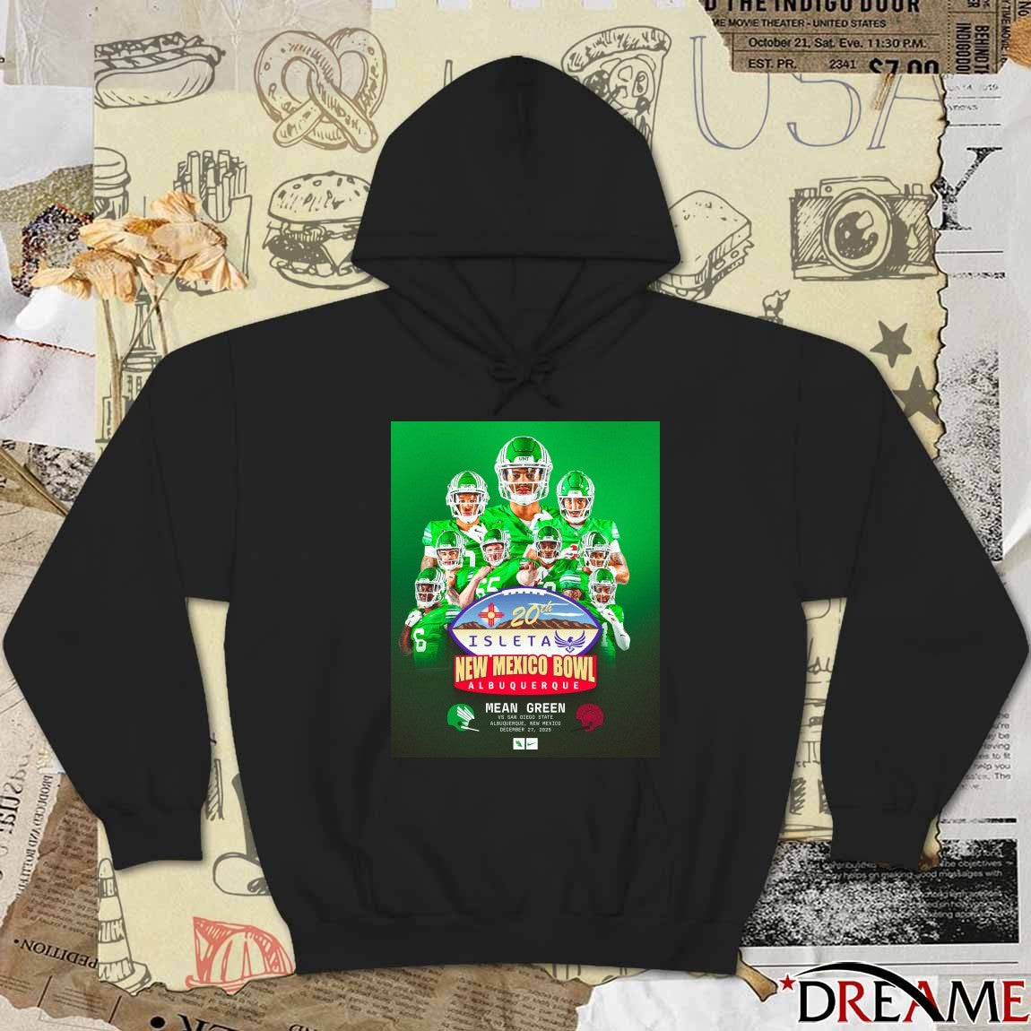 20th Annual Isleta New Mexico Bowl Mean Green Vs San Diego State December 27, 2025 Poster t-shirt