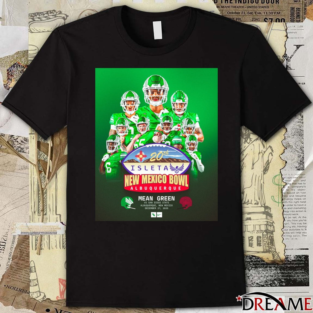 20th Annual Isleta New Mexico Bowl Mean Green Vs San Diego State December 27, 2025 Poster t-shirt