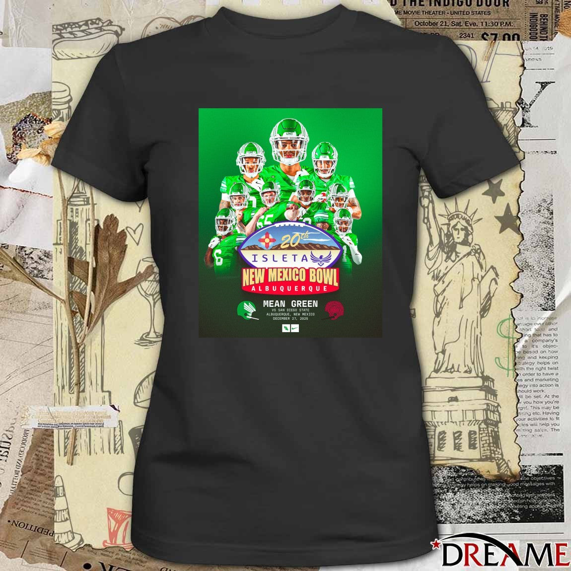 20th Annual Isleta New Mexico Bowl Mean Green Vs San Diego State December 27, 2025 Poster t-shirt