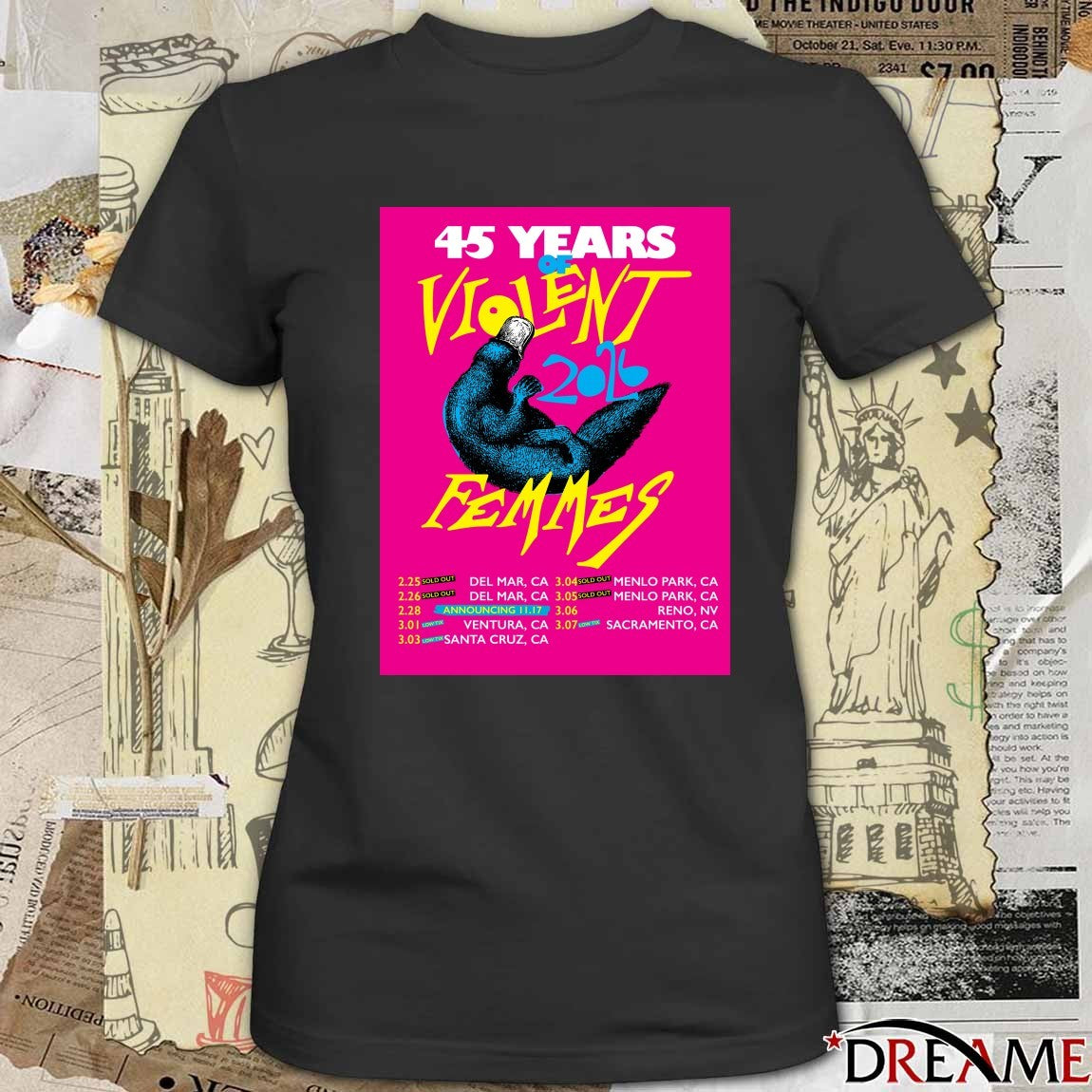 45 Years of Violent Femmes California Nevada February and March 2026 Poster t-shirt