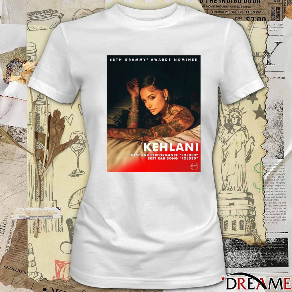 68th Grammys Awards Nominee Kehlani Best R&B Performance Folded Best R&B Song Folded Poster t-shirt