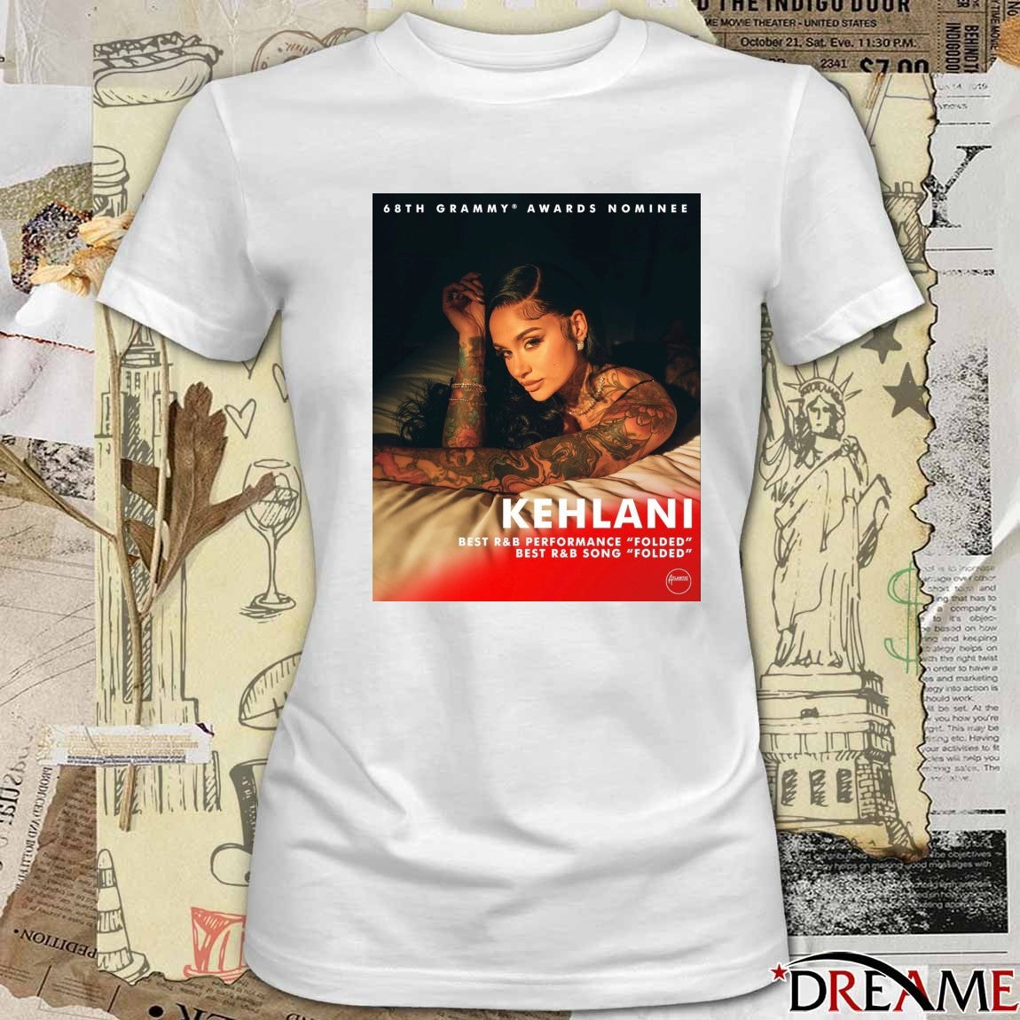 68th Grammys Awards Nominee Kehlani Best R&B Performance Folded Best R&B Song Folded Poster t-shirt