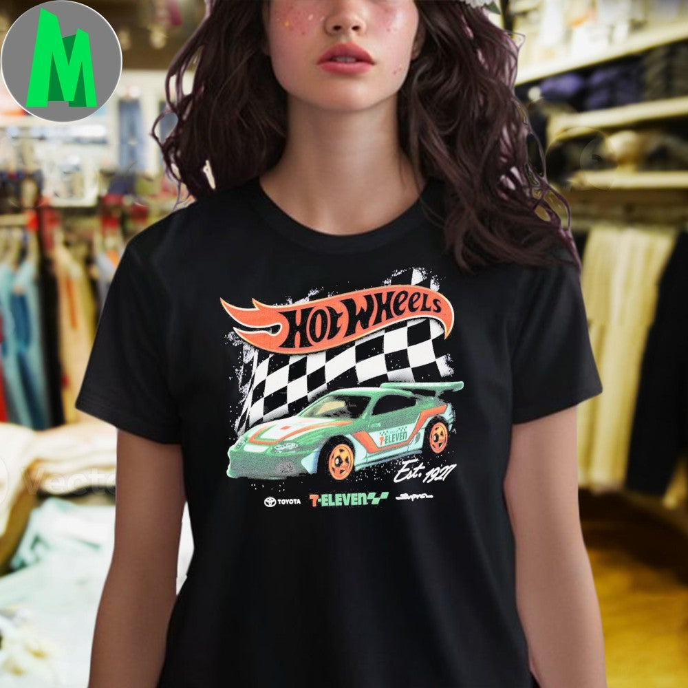 7-Eleven x Hot Wheels Checkered Flag Shirt