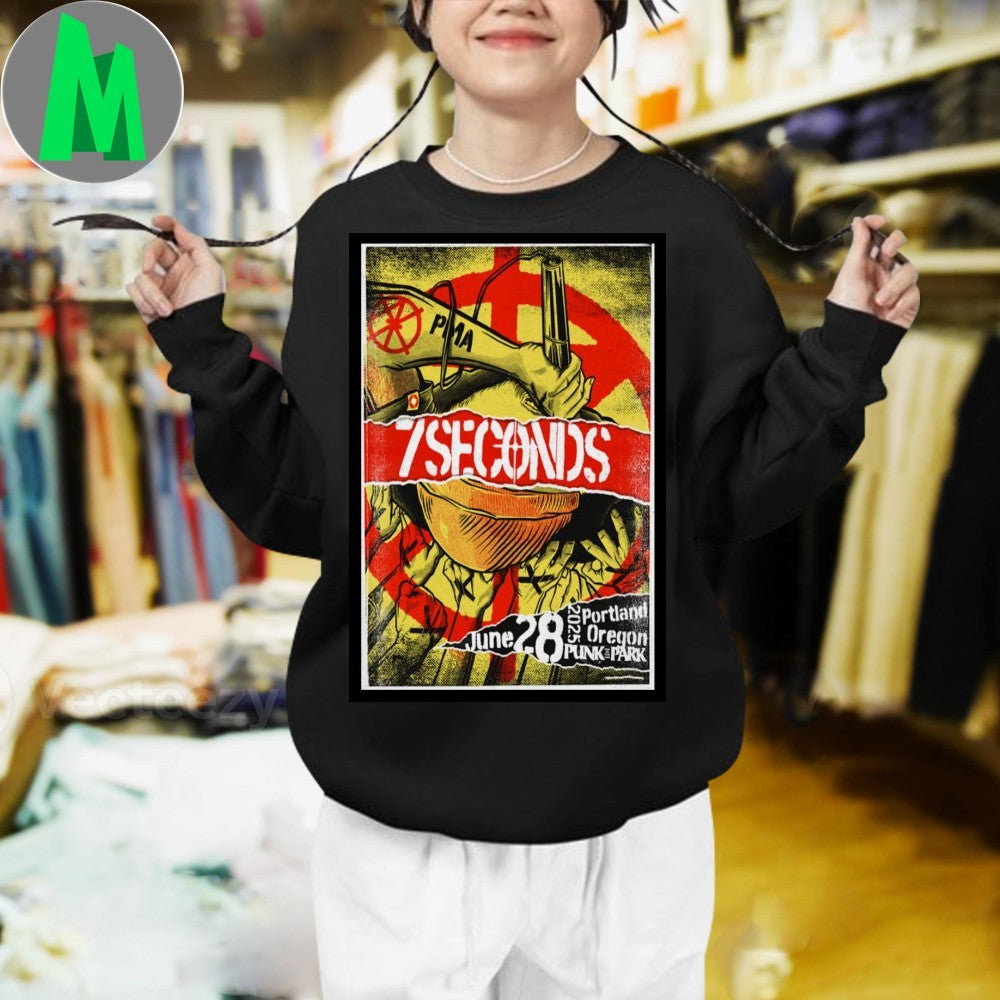 7Seconds Portland Oregon June 28, 2025 Punk Concert Poster Graphic T-Shirt