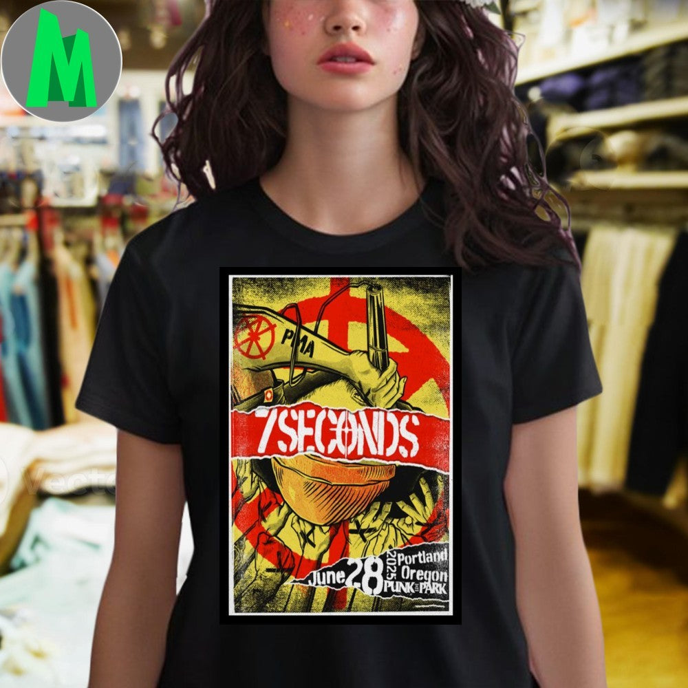 7Seconds Portland Oregon June 28, 2025 Punk Concert Poster Graphic T-Shirt
