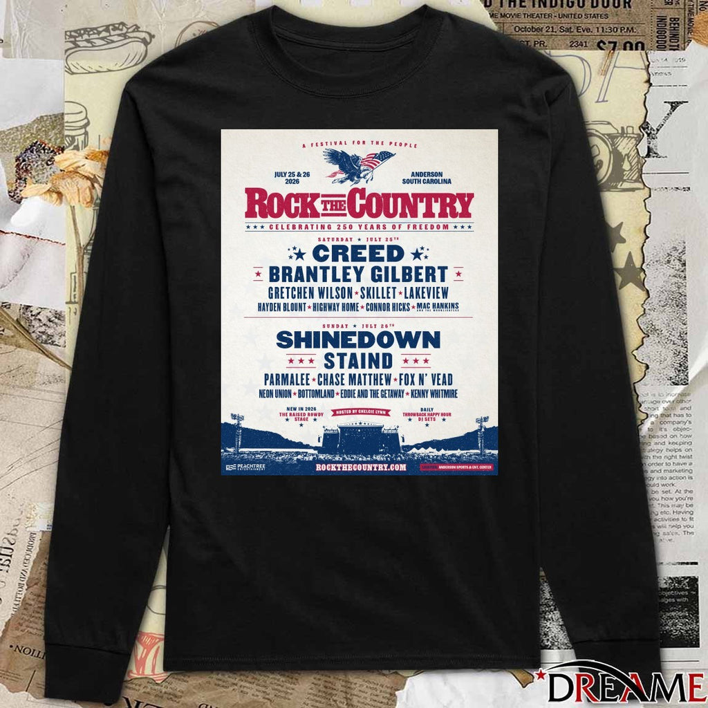 A Festival For The People Rock The Country Celebrating 250 Years Of Freedom Poster t-shirt