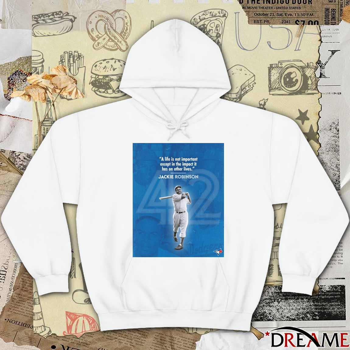 A Life Is Not Important Except In The Impact It Has On Other Lives Jackie Robinson Jays Poster t-shirt