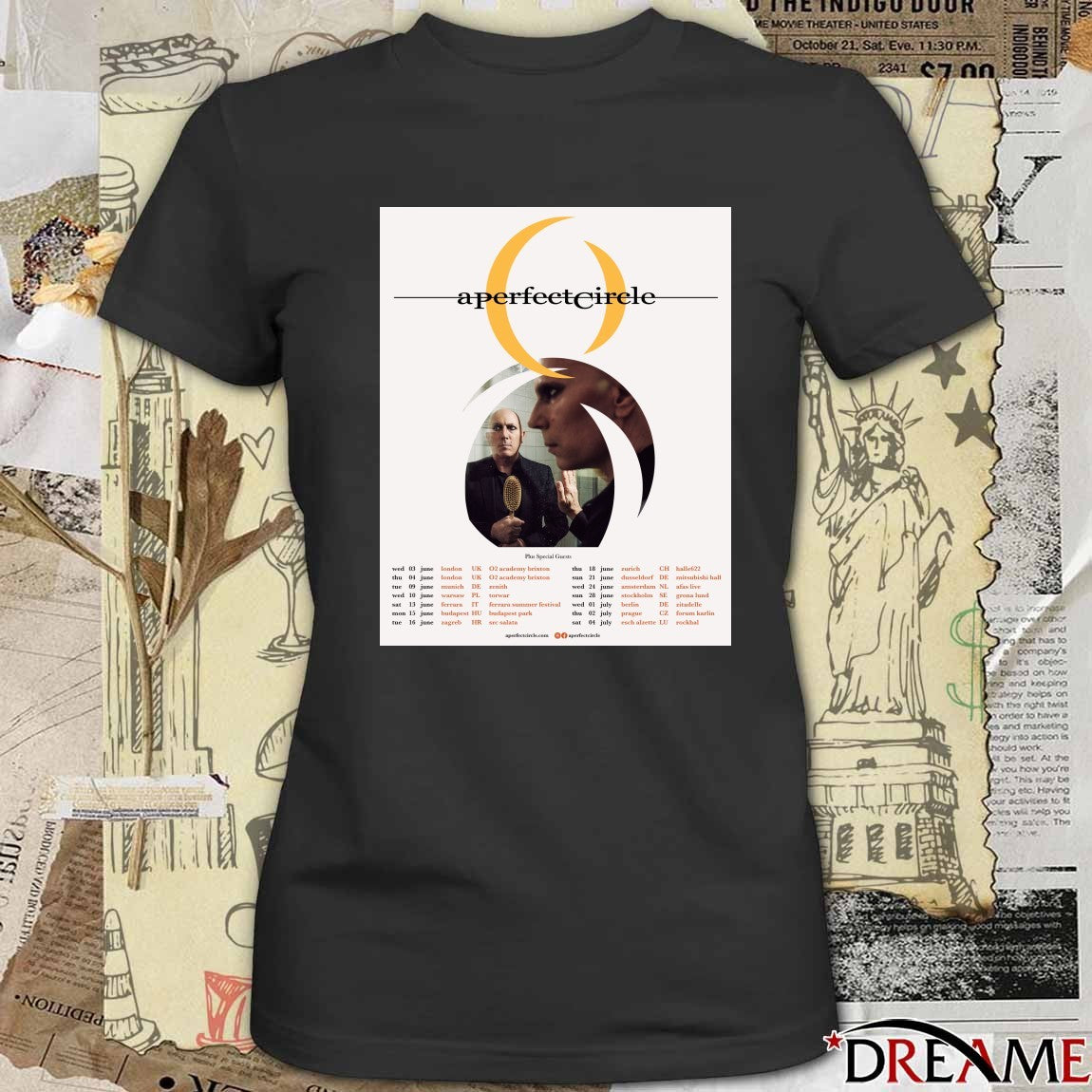 A Perfect Circle 2026 03-04 June London UK 02 Academy Brixton, 09 June Munich DE Zenich Poster t-shirt