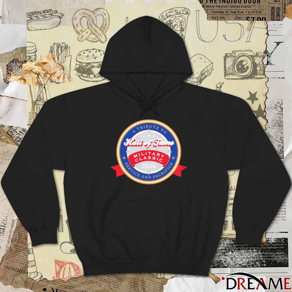 A Tribute to Service and Sacrifice Hall of Fame Military Classic 2026 Logo t-shirt