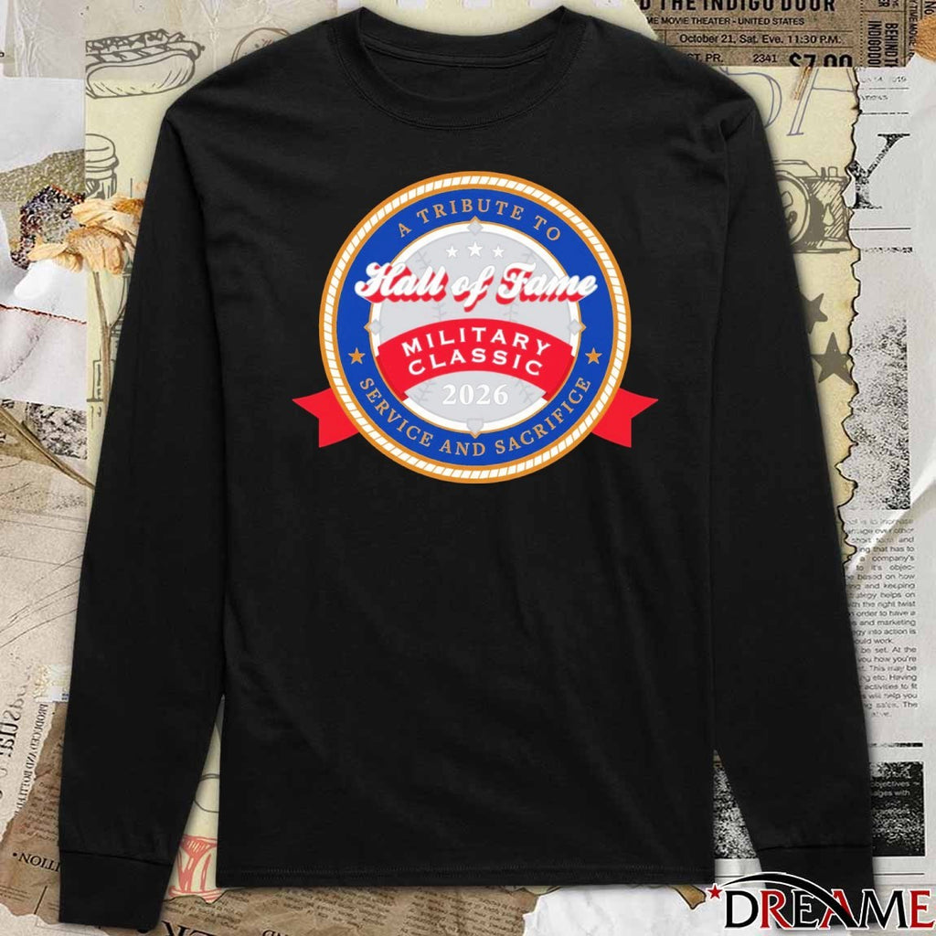 A Tribute to Service and Sacrifice Hall of Fame Military Classic 2026 Logo t-shirt