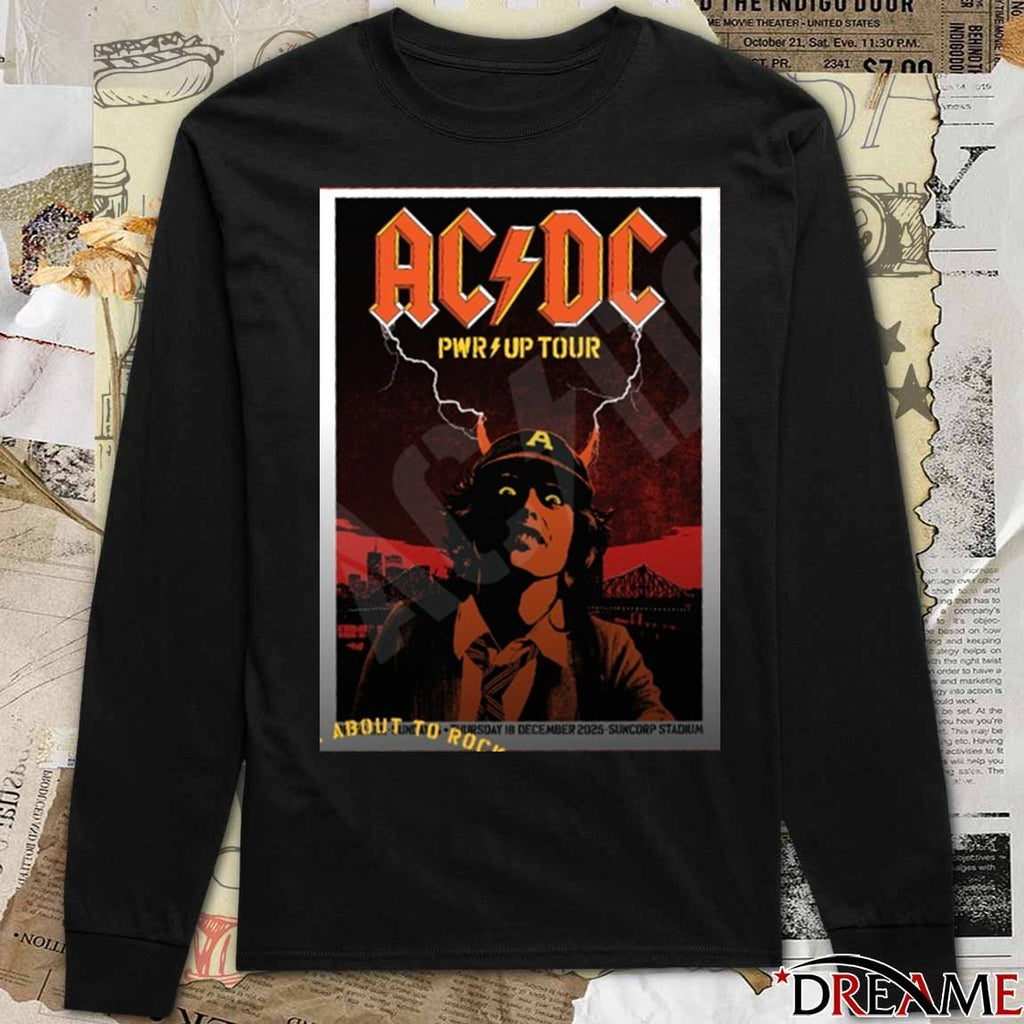 ACDC Pwr Up Tour December 14, 2025 Suncorp Stadium, Brisbane Poster t-shirt