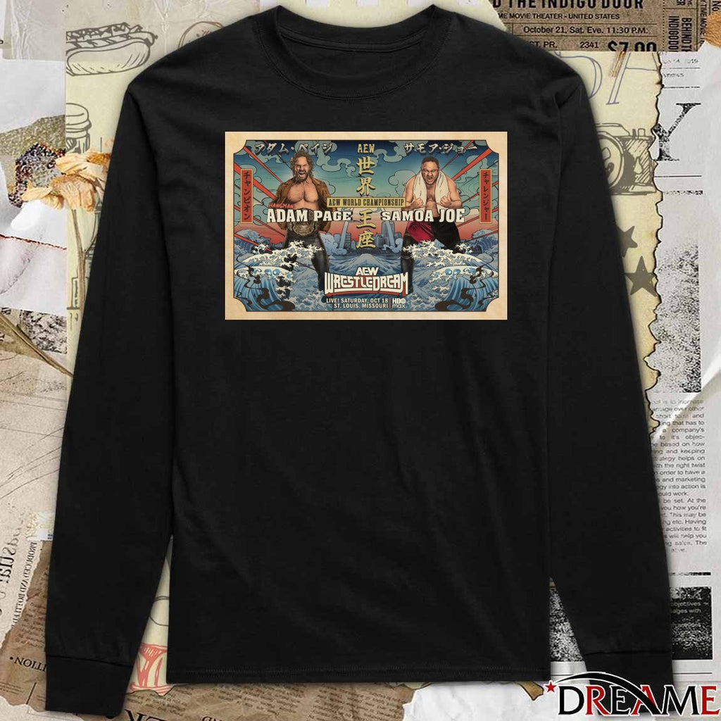 AEW World Championship Adam Page Vs Samoa Joe AEW Wrestledream Saturday October 18 2025 Poster t-shirt