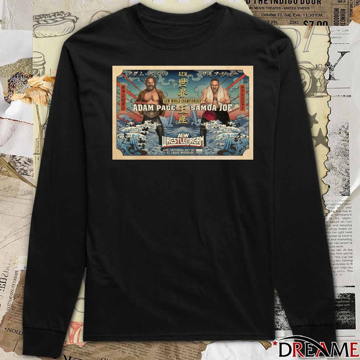 AEW World Championship Adam Page Vs Samoa Joe AEW Wrestledream Saturday October 18 2025 Poster t-shirt