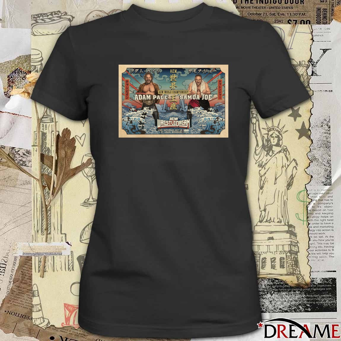 AEW World Championship Adam Page Vs Samoa Joe AEW Wrestledream Saturday October 18 2025 Poster t-shirt