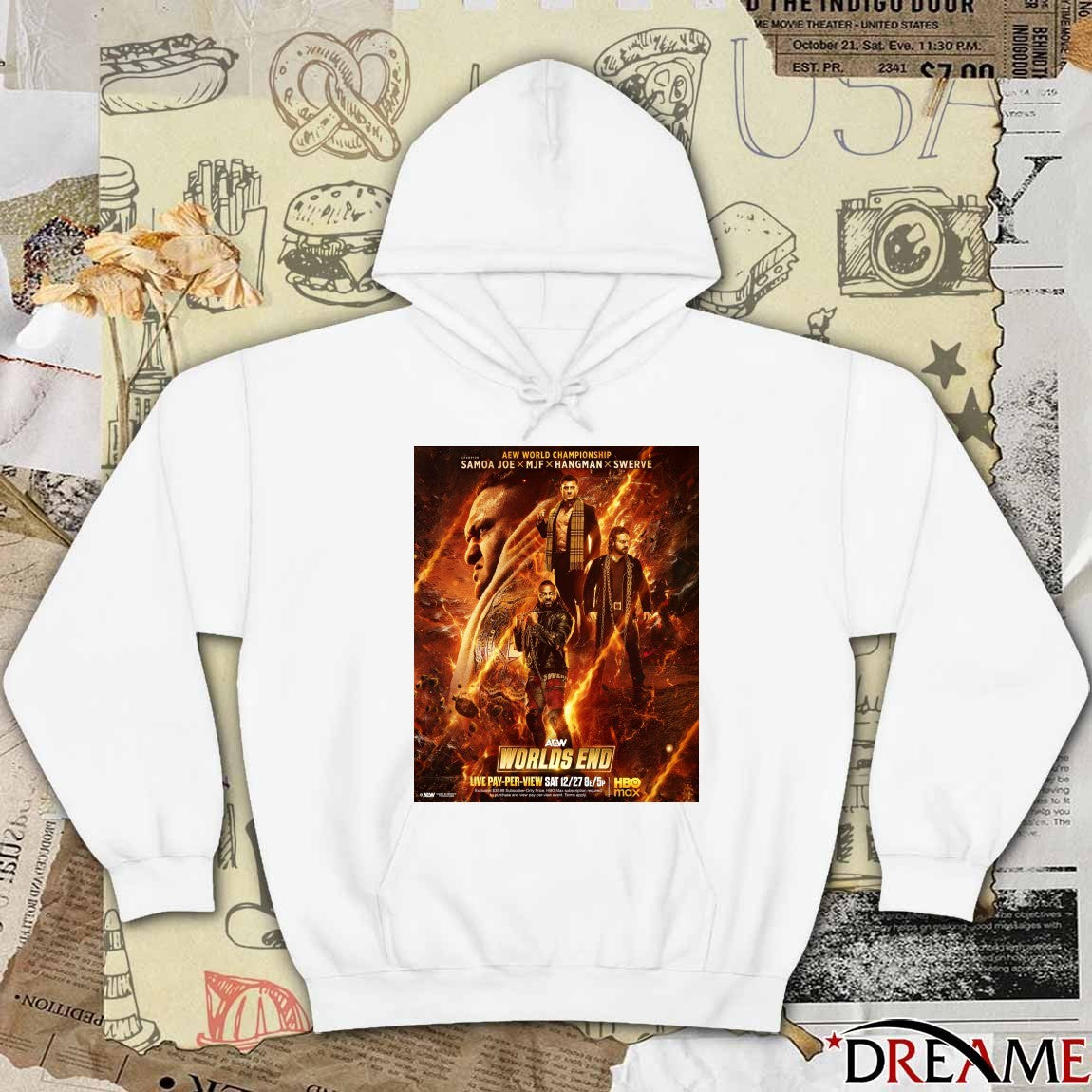 AEW World Championship Samoa Joe MJF Hangman Swerve AEW World End December 27 2025 Poster t-shirt