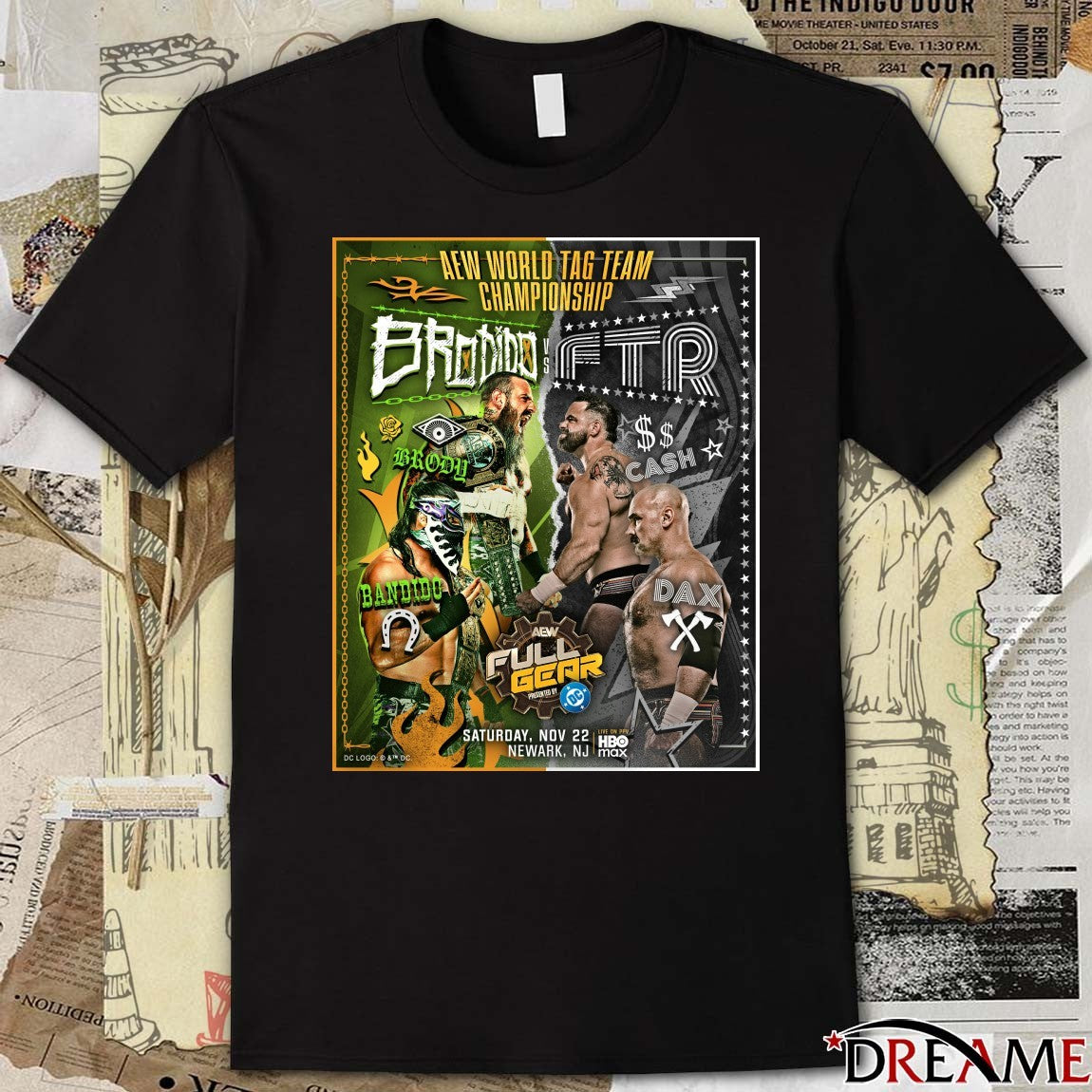 AEW World Tag Team Championship AEW Full Gear November 22, in Newark, NJ Poster t-shirt