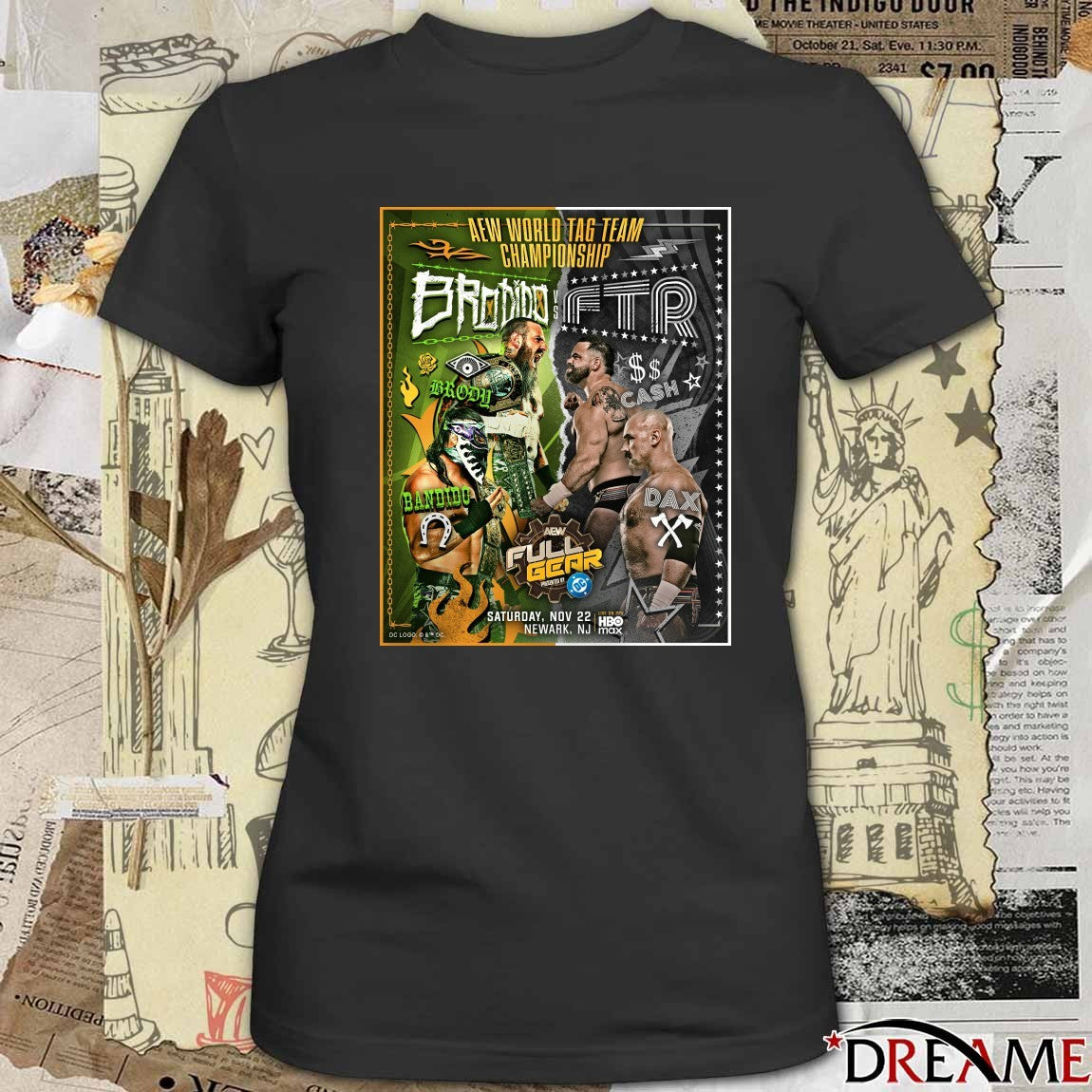 AEW World Tag Team Championship AEW Full Gear November 22, in Newark, NJ Poster t-shirt