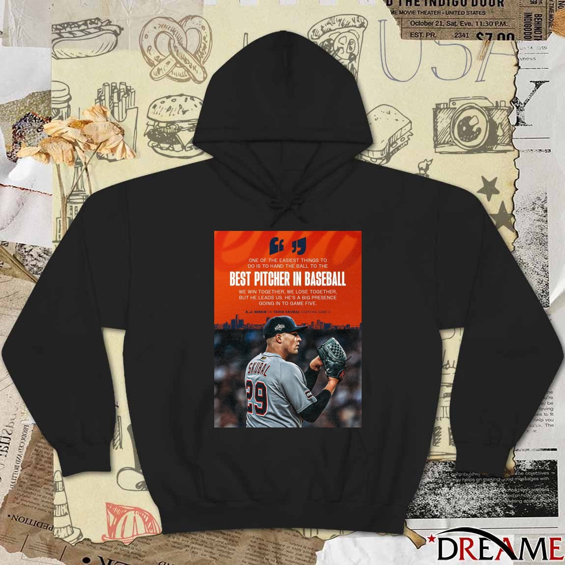 AJ Hinch On Tarik Skubal Starting Game 5 One Of The Easiest Things To Do Is To Hand The Ball To The Best Pitcher In Baseball Poster t-shirt