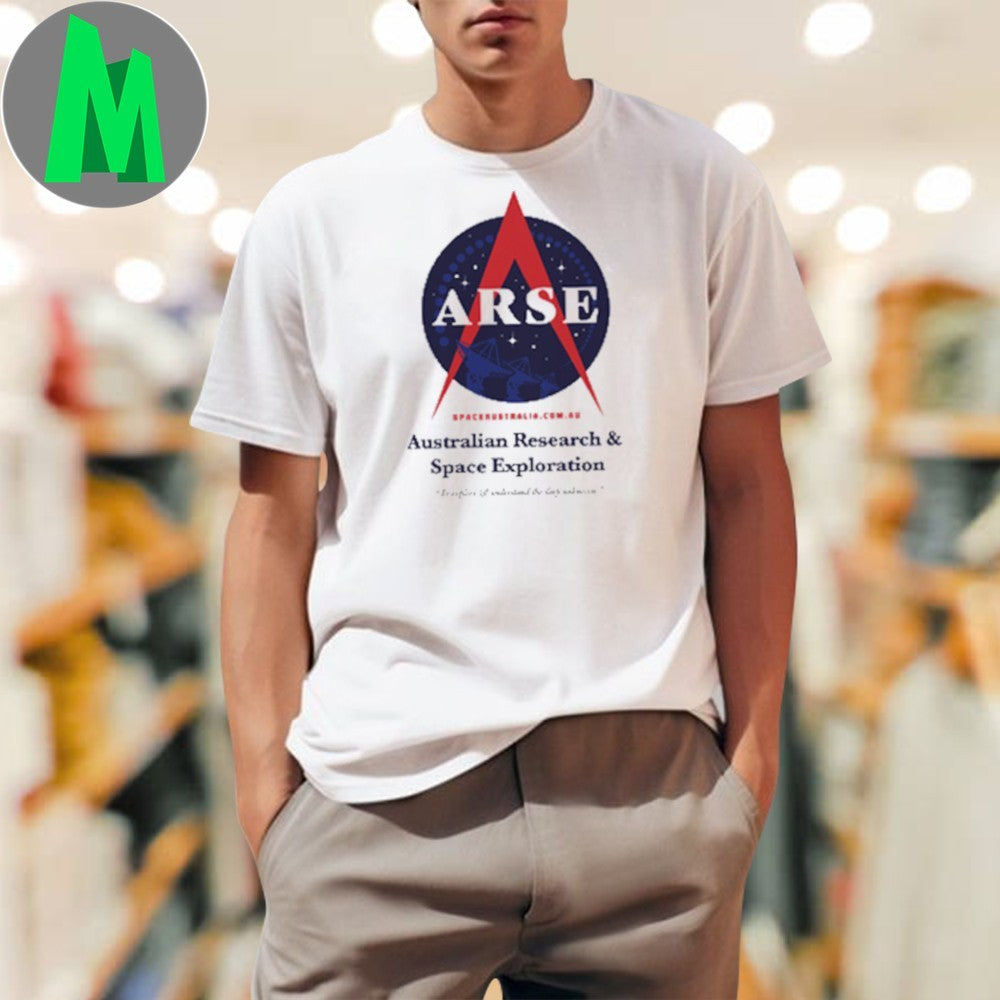 ARSE Australian Research & Space Exploration Launch Space Logo T-Shirt