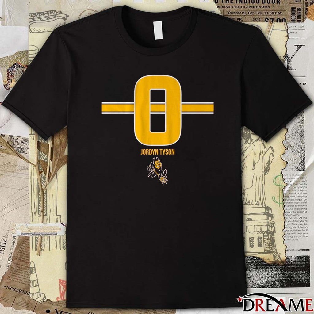 ASU Arizona State Sun Devils Football NCAA Jordyn Tyson 0 Stripe t-shirt