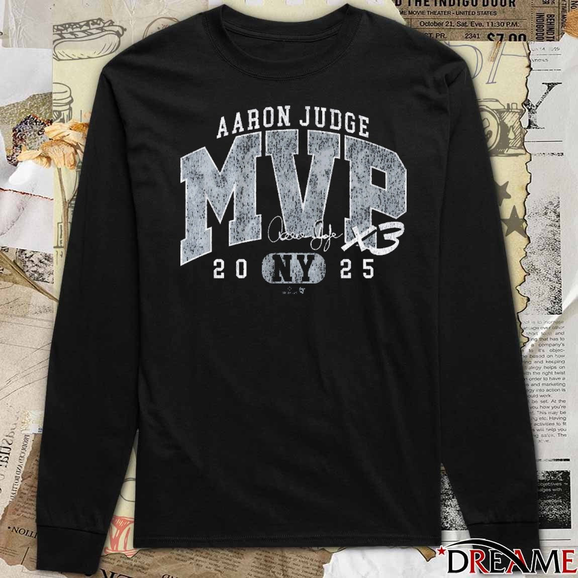 Aaron Judge New York Yankees 2025 MVP X3 Signature t-shirt