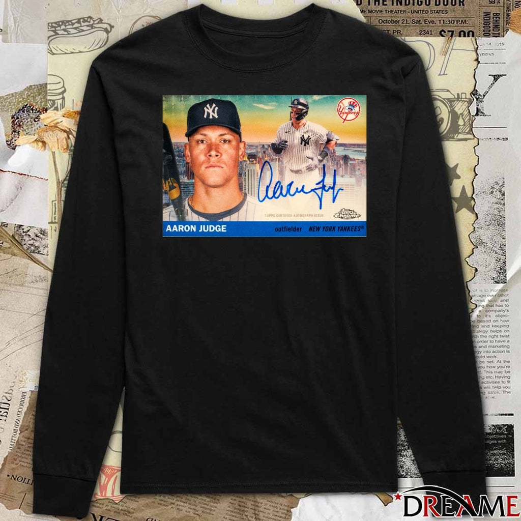 Aaron Judge New York Yankees 2025 Topps Certified Autograph Issue Signature t-shirt