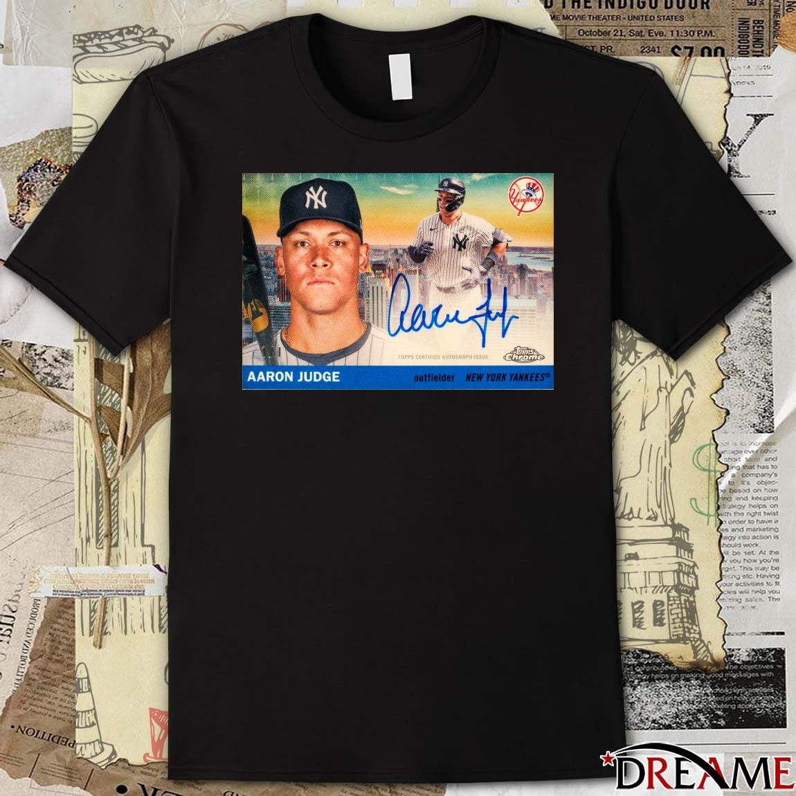 Aaron Judge New York Yankees 2025 Topps Certified Autograph Issue Signature t-shirt