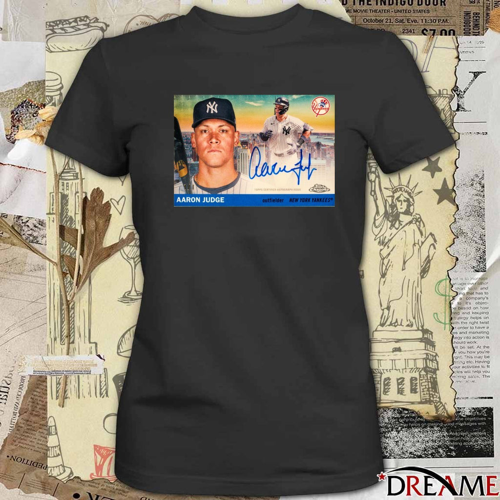 Aaron Judge New York Yankees 2025 Topps Certified Autograph Issue Signature t-shirt