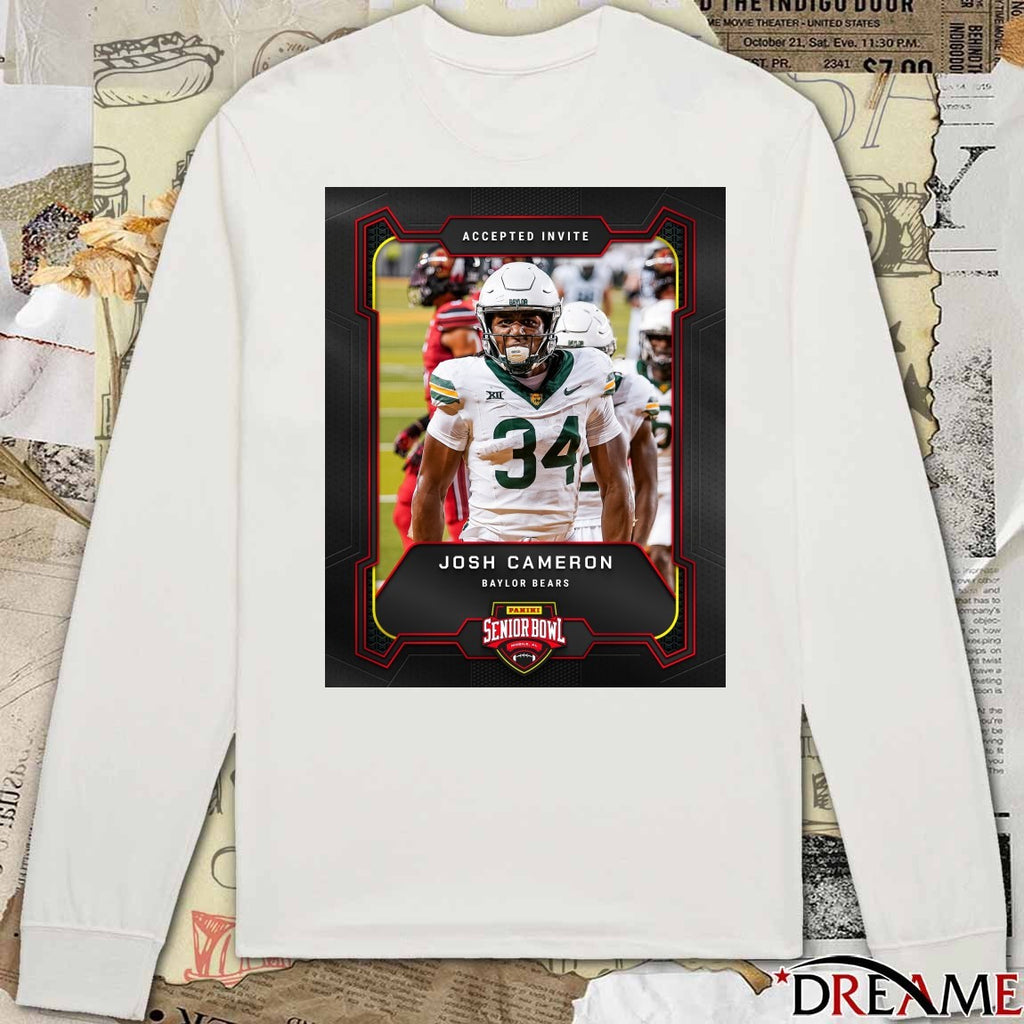 Accepted Invite Josh Cameron Baylor Bears 2026 Panini Senior Bowl Poster t-shirt