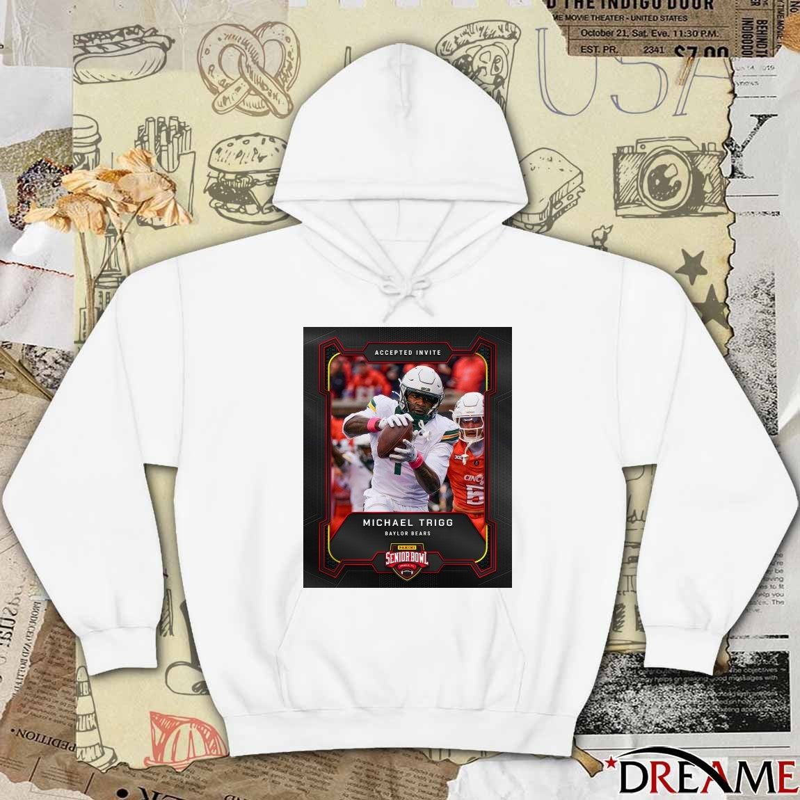 Accepted Invite Michael Trigg Baylor Bears 2026 Panini Senior Bowl in Mobile, Alabama Poster shirt