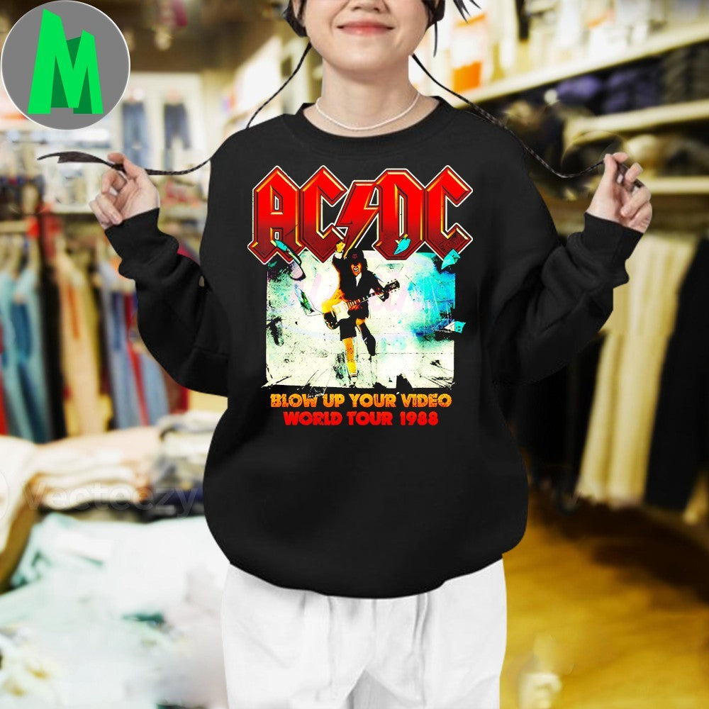 Acdc Blow Up Your Video World Tour 1988 Shirt