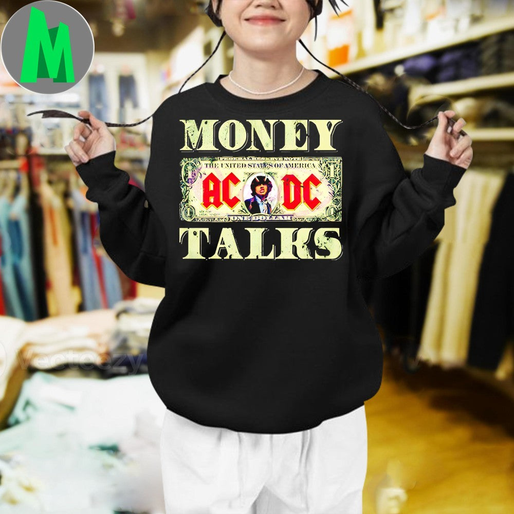 Acdc Money Talks Rock Band Dollar Shirt